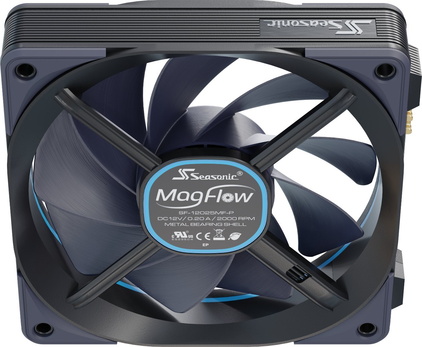 Ventilatorë PC SeaSonic MagFlow 1225, set 3x120mm, PWM, të zinj