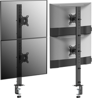 Mbajtës vertikal për monitorë Mozos MS05, 2 monitorë 10"-34", VESA 75x75 100x100, i zi