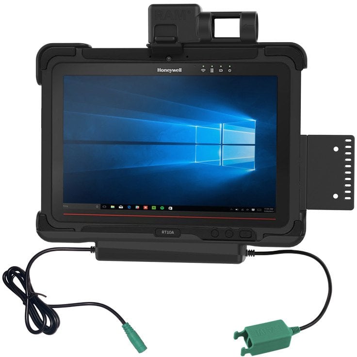 Mbajtëse tableti RAM Mounts RAM-HOL-HON9PD2U, për Honeywell RT10, me karikim dhe 2x USB, e zezë