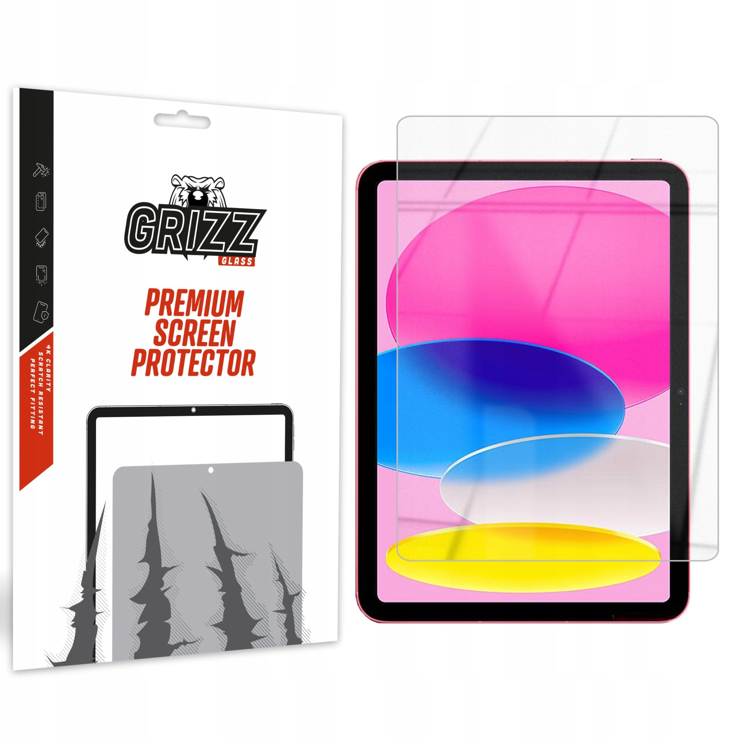 Xham mbrojtës hibrid Grizz 9H për Apple iPad 11" 2025, transparnet