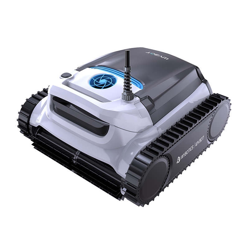 Robot pastrues pishine Wybot M1C, i lidhur me kabllo, kontroll me aplikacion, gri e bardhë