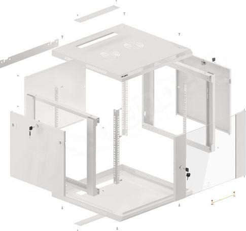 Kabinet muri Lanberg 19" 9U (WF01-6609-10S)