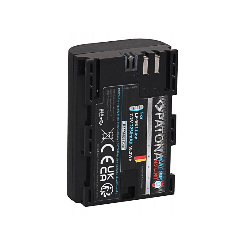 Bateri PATONA Platinum me hyrje USB-C për Canon LP-E6