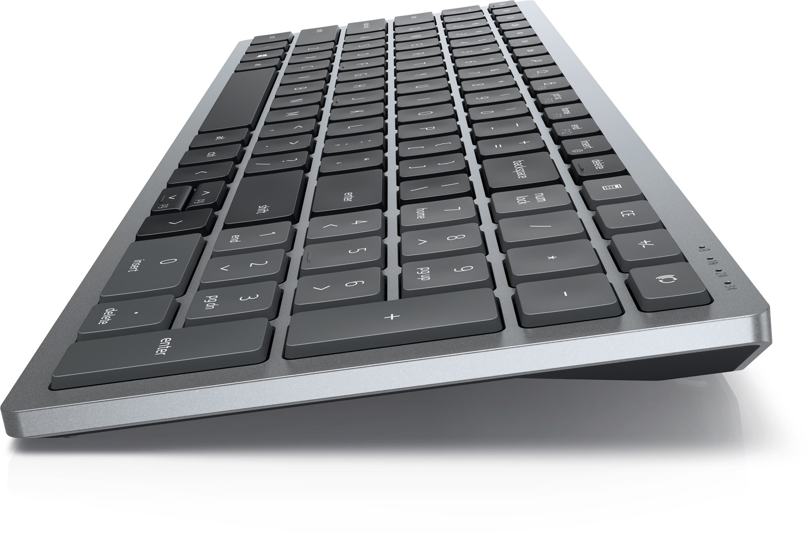 Tastierë Dell KB740, RF Wireless + Bluetooth, e zezë / e hirtë