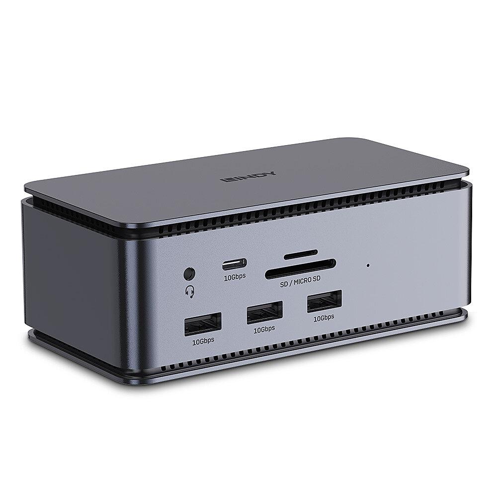 Stacion dokimi Lindy DST PRO Thunderbolt 4, USB4, 100W, anthracite