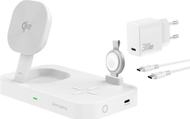 Stacion karikimi 4smarts Qi2 Trident, 25W, MFi për Apple Watch, i bardhë