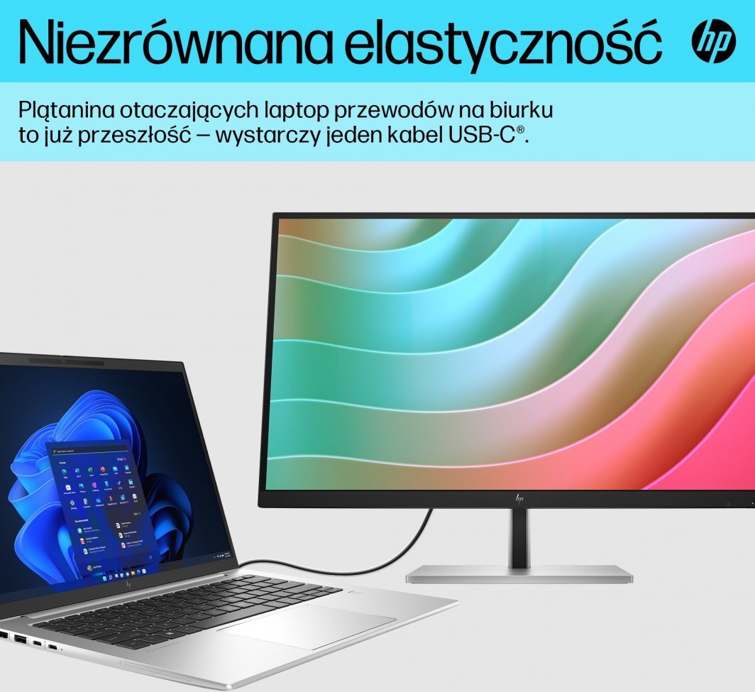 Monitor HP E27K G5, 27", 4K, USB-C 65W, i zi