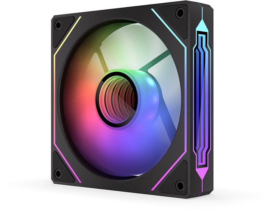 Ventilator PC Krux Corvus Reverse 120 ARGB, 120mm, adresueshëm ARGB, i zi