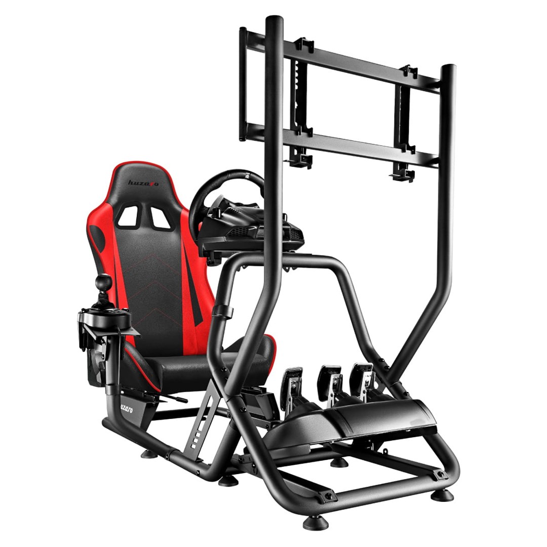 Kokpit garash gaming Huzaro Speed 6.0, strukturë çeliku, deri 120kg, i kuq e zi