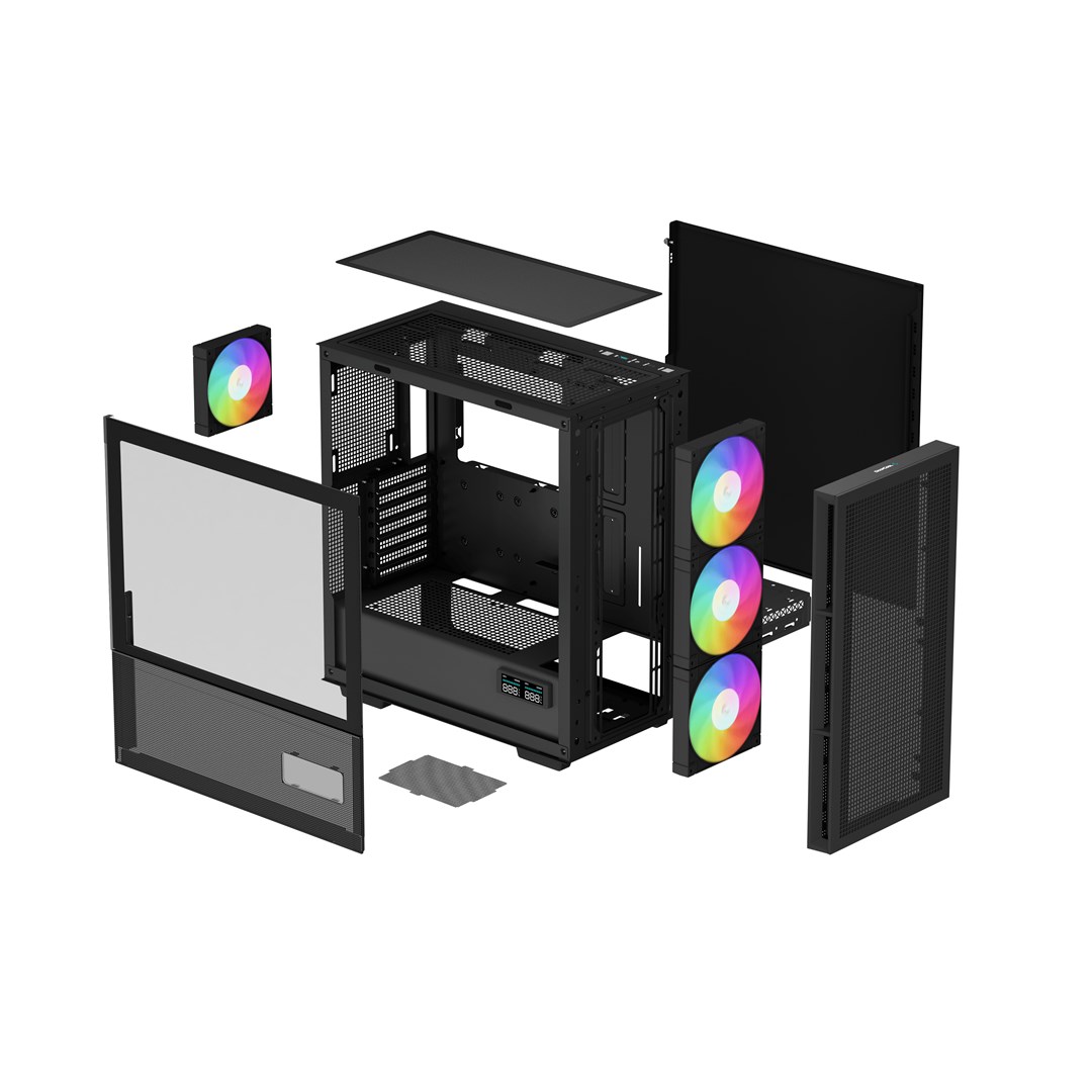 Kuti kompjuteri Deepcool CH560 ARGB Digital, Midi Tower, ATX, e zezë