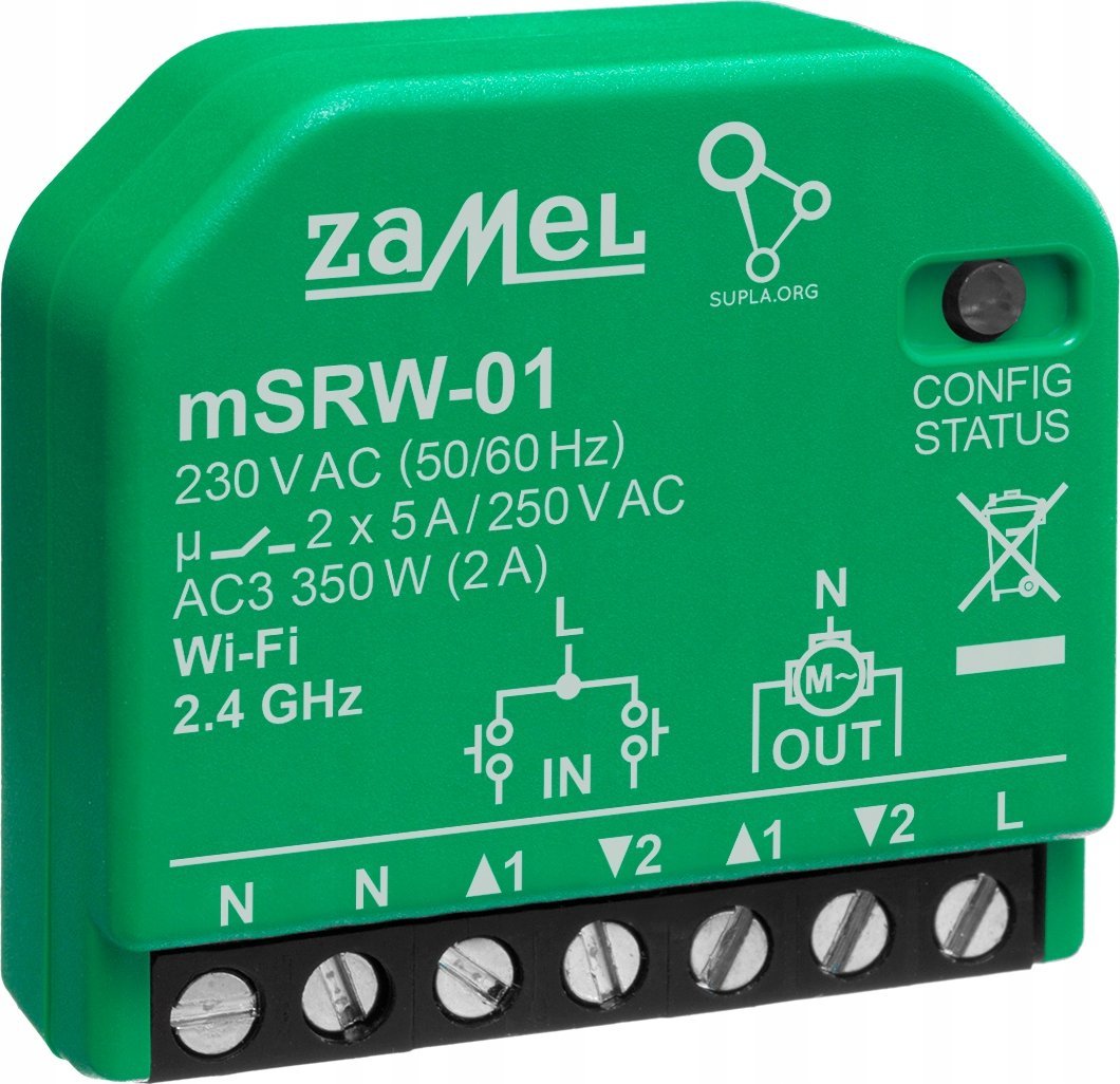 Kontrollues roletash Zamel MSRW-01, Wi-Fi, për montim të fshehtë