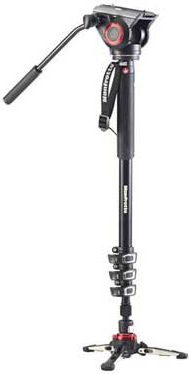 Monopod Manfrotto XPRO MVMXPRO500, me kokë video, profesional, i zi