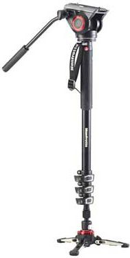 Monopod Manfrotto XPRO MVMXPRO500, me kokë video, profesional, i zi