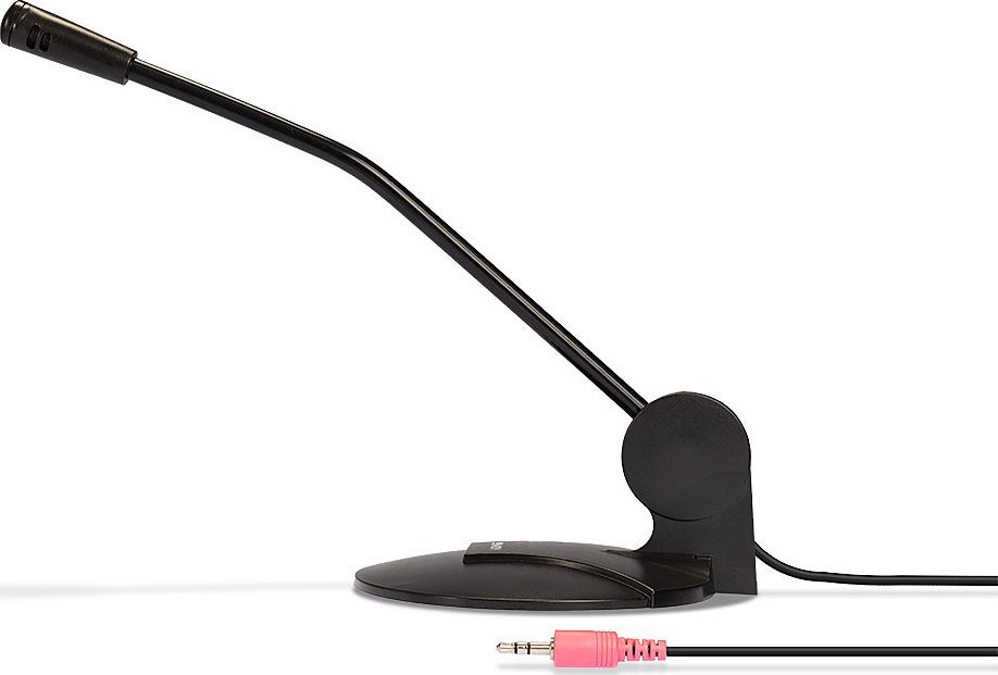 Mikrofon tavoline Lindy 3.5mm Audio, me kabllo 1.6m, i zi
