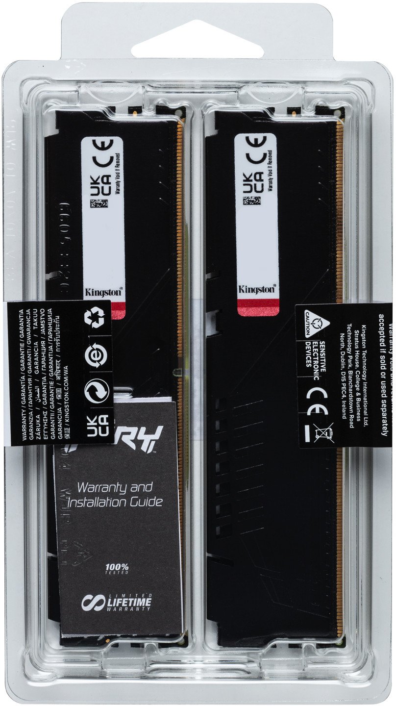 Memorie RAM Kingston FURY Beast, 64GB DDR5 5200MT/s, CL40, e zezë