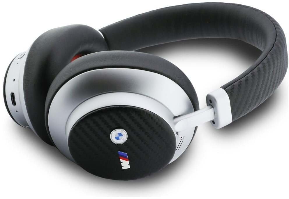 Kufje wireless BMW M Carbon Metal Logo, Bluetooth 5.4, ENC, argjend