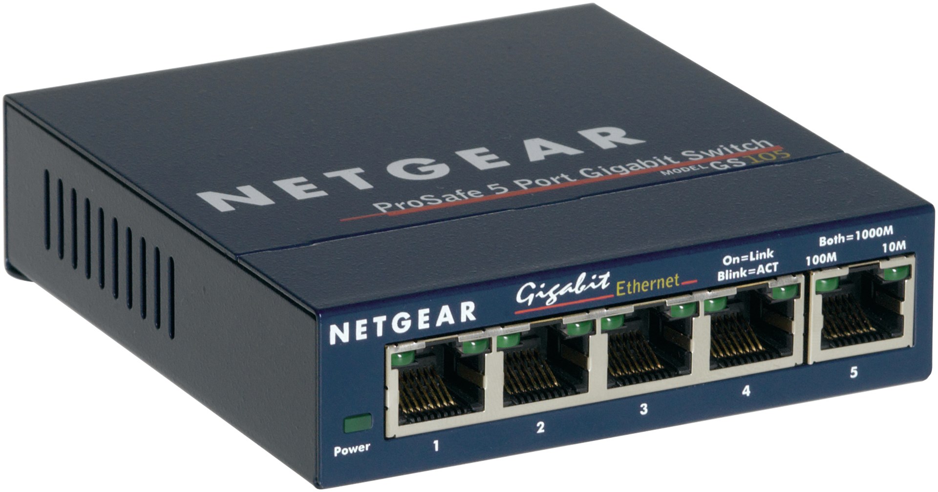 Switch NETGEAR GS105 Unmanaged Gigabit Ethernet (10/100/1000), i kaltër