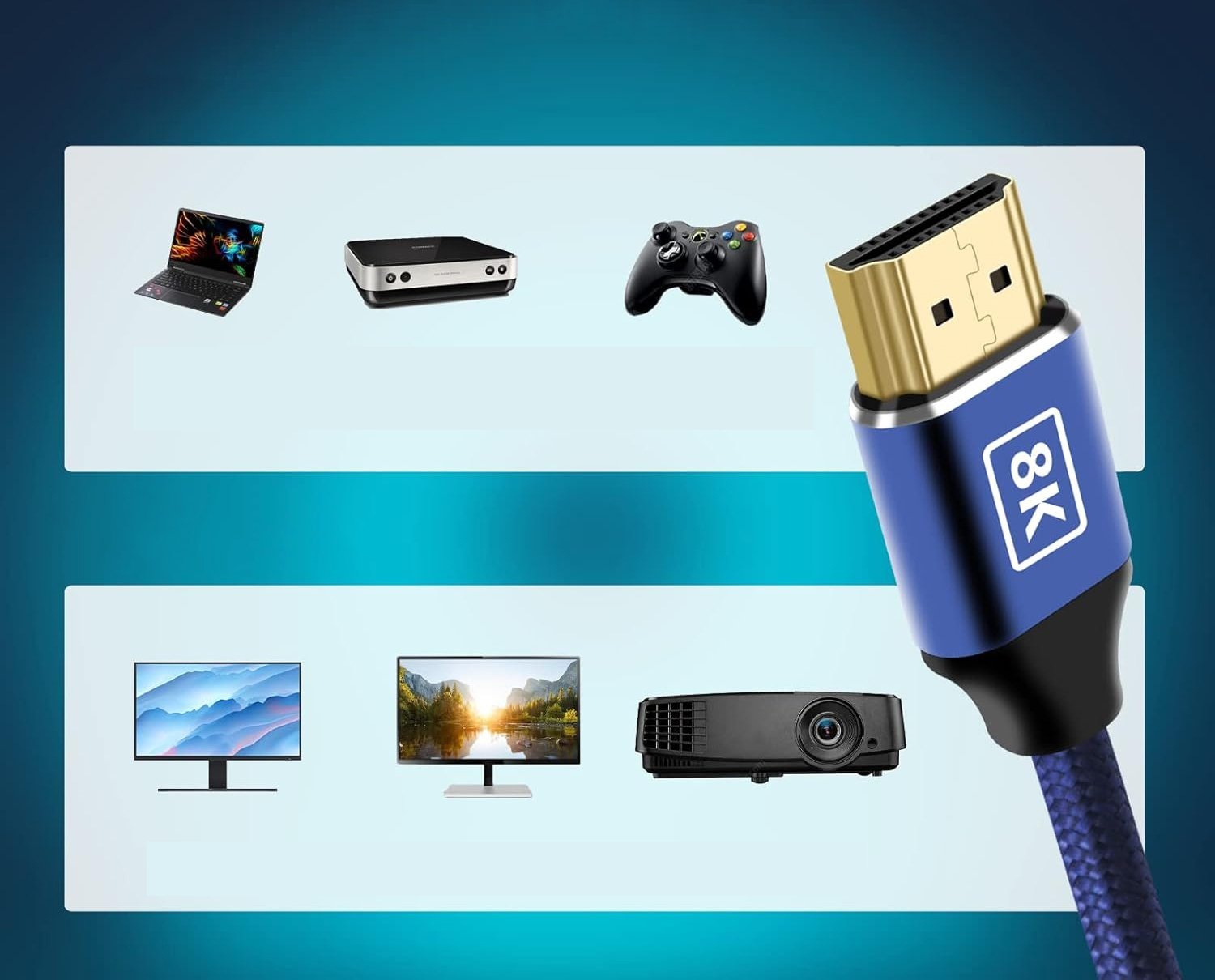 Kabllo HDMI Defender 87333, 5.1m, HDMI 2.1, i zi