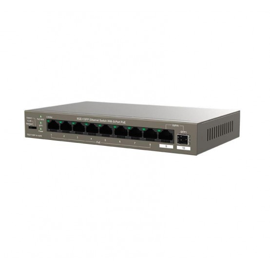 Switch rrjeti Tenda TEG1110PF-8-102W, 8 porta PoE Gigabit, 92W, metalik