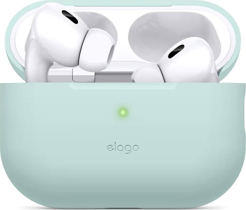 Kapak silikoni Elago AirPods Pro 2, kompatibil me karikim wireless, mint