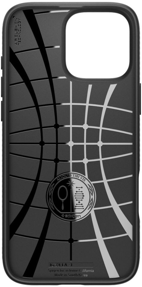 Маска за телефон Spigen Liquid Air за iPhone 17 Pro, мат, црна