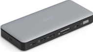Докинг станица Digitus USB-C, 11 порти, 3x 4K, сива