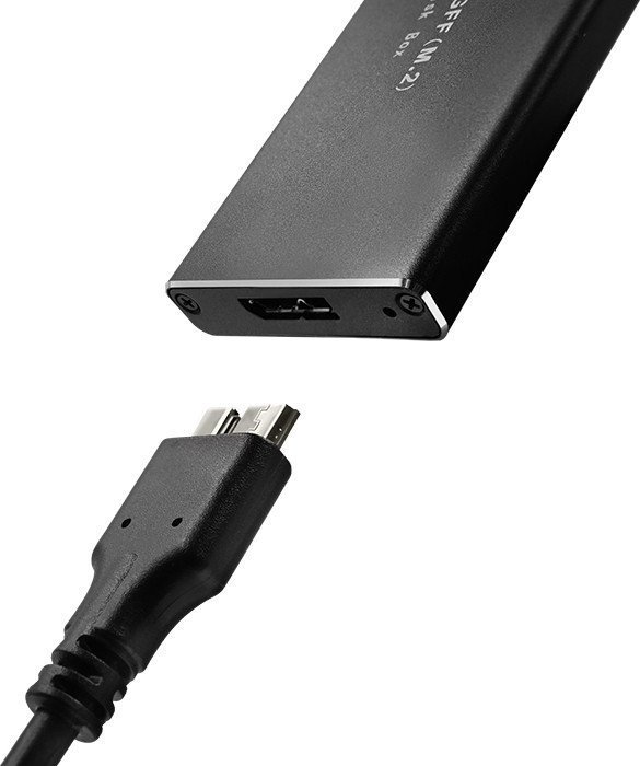 Kuti eksternale për SSD M.2 SATA QOLTEC 51854, NGFF, e zezë