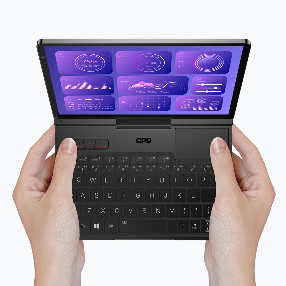 Laptop mini GPD Pocket 4, 8" WQXGA, Ryzen 7 8840U, Touchscreen, 144Hz IPS, 16GB, SSD 1TB, Radeon 780M 3GB, i hirtë