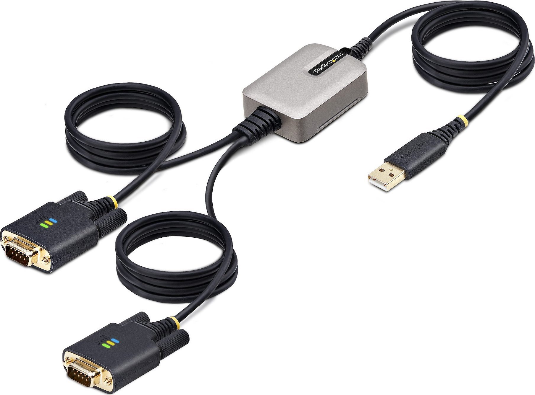 Adapter kabllo USB në serial StarTech, 2 porta, 4m, i zi