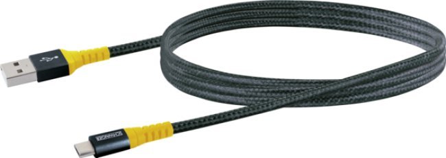 Kabllo USB Schwaiger WKUM10511, USB A në microUSB, 1.2 m, e zezë e verdhë