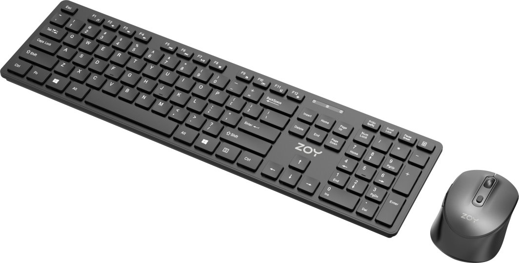 Set tastierë + maus ZOY ZKM888, wireless, i zi