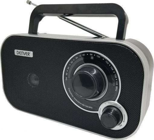 Radio portative Denver TR-51, FM, akordim analog, gri