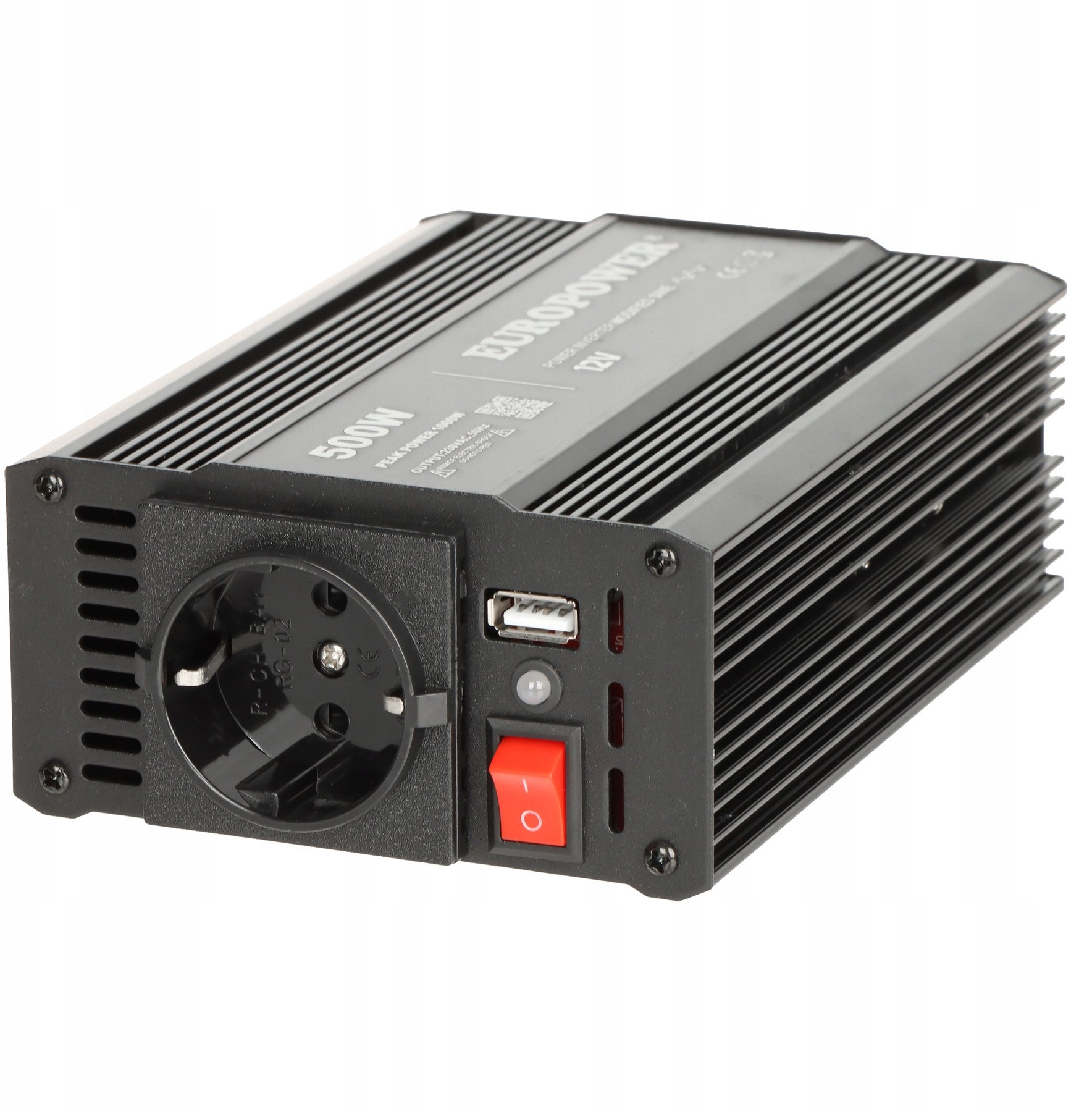 Konvertues tensioni EUROPOWER INV 12 500 MS S, 500W, dalje 230V AC dhe USB, gri