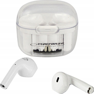 Kufje wireless Esperanza EH237W, Bluetooth 5.3, me prekje, të bardha