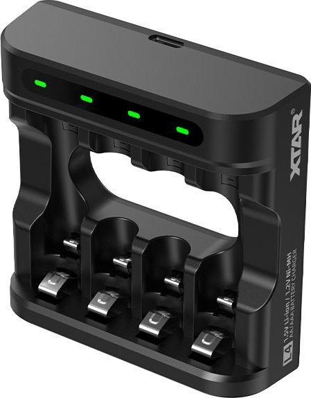 Karikues baterish XTAR L4, 4 slote, AAA AA, USB, i zi