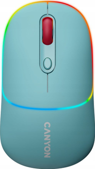 Mouse pa kabllo Canyon MW-22, optik, DPI 1600, RGB, blu e errët