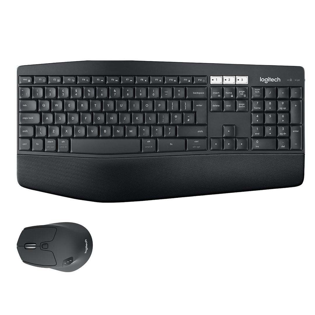 Set tastierë dhe maus Logitech MK850, QWERTZ Gjerman, Bluetooth, 2.4GHz, e zezë