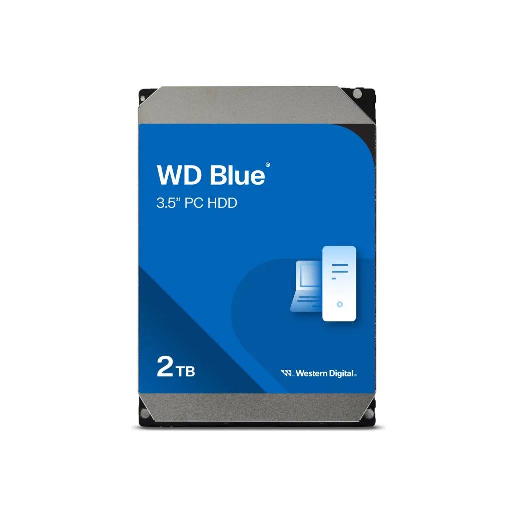 Disku i brendshëm WD Blue 2TB, 3.5", SATA 6Gb/s, 5400rpm, 64MB (WD20EARZ)
