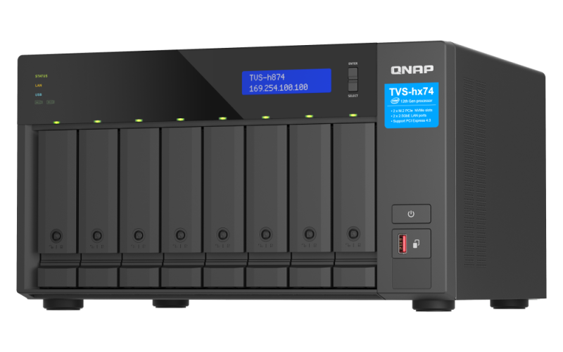 NAS desktop QNAP TVS h874 I9, 8 slote, Intel Core i9, i zi