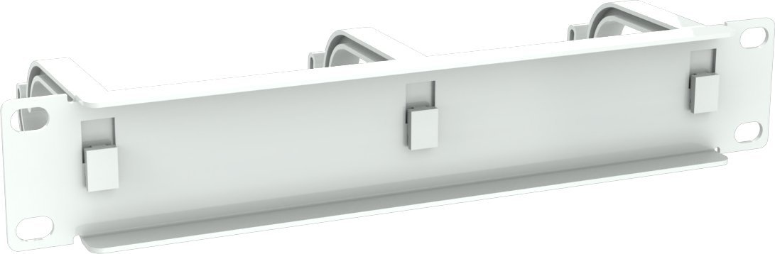 Pllakë hyrje kabllosh Equip 10", 1U, 3 unaza plastike, e bardhë
