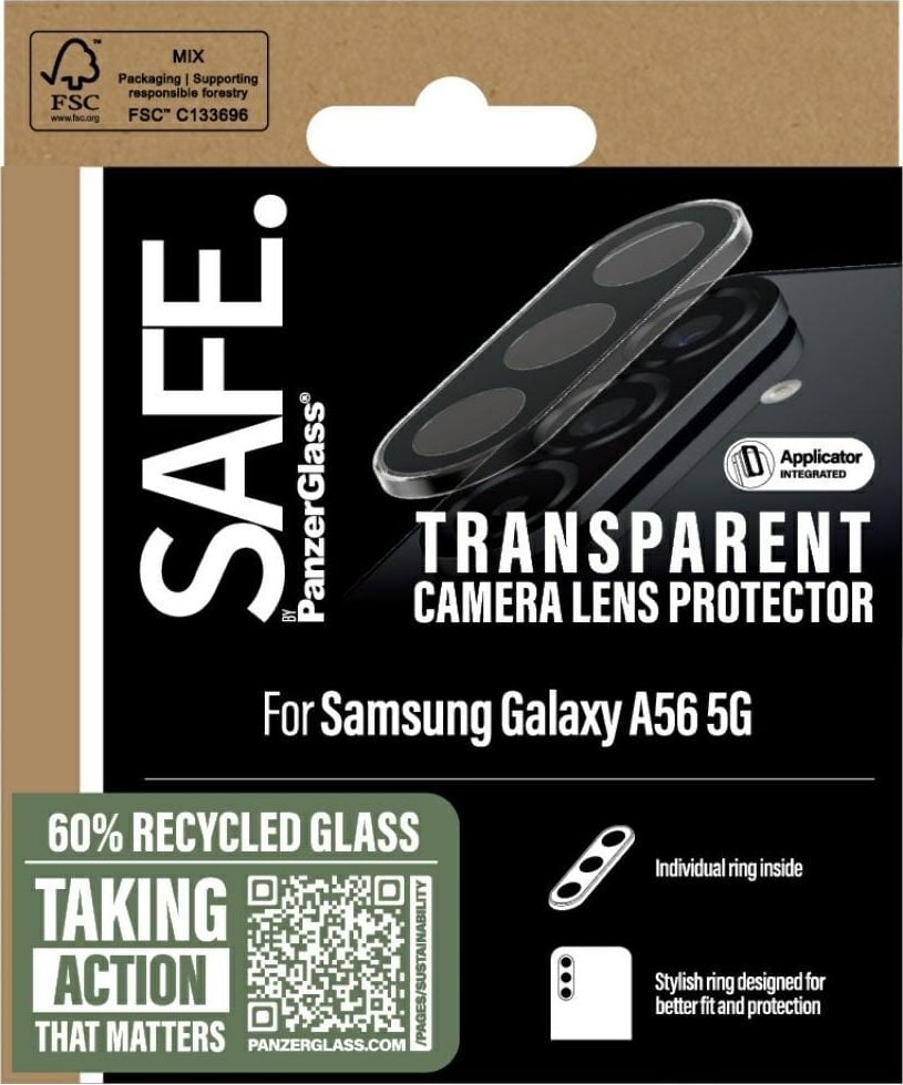 Mbrojtës kamere SAFE by PanzerGlass, për Samsung Galaxy A56 5G, transparent