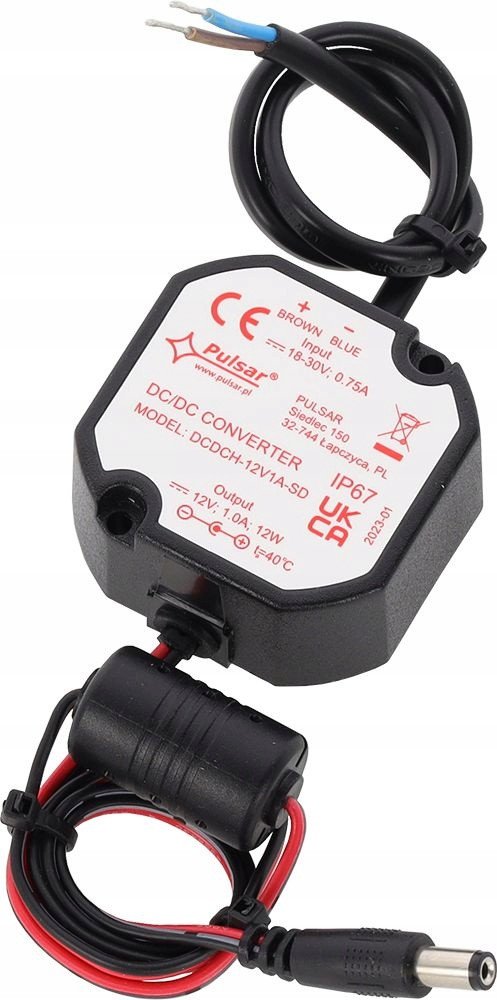 Konvertues energjie Pulsar DCDCH-12V1A-SD, 12V, 1A, i zi