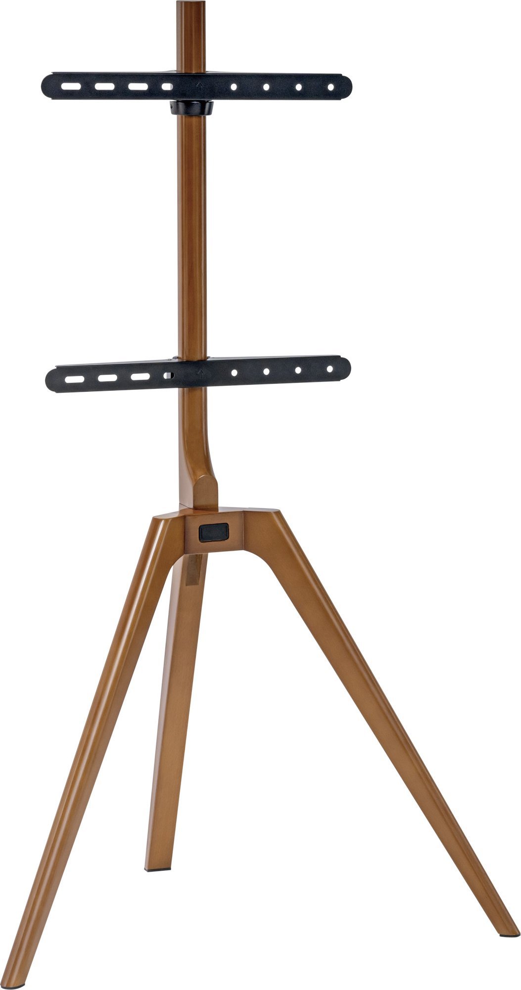 Qendrim dyshemeje për TV InLine Woodstand, tripod, 45-65", dru arre, kafe
