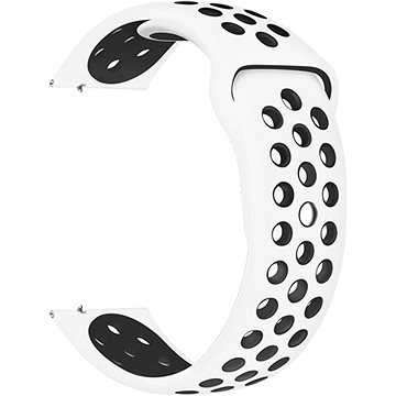 Rrip smartwatch Eternico Sporty Universal Quick Release, 22mm, i bardhë me të zezë