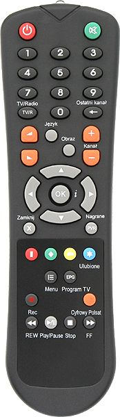 Pilot televizori Polsat HD2000 HD5000, zëvendësues, i zi