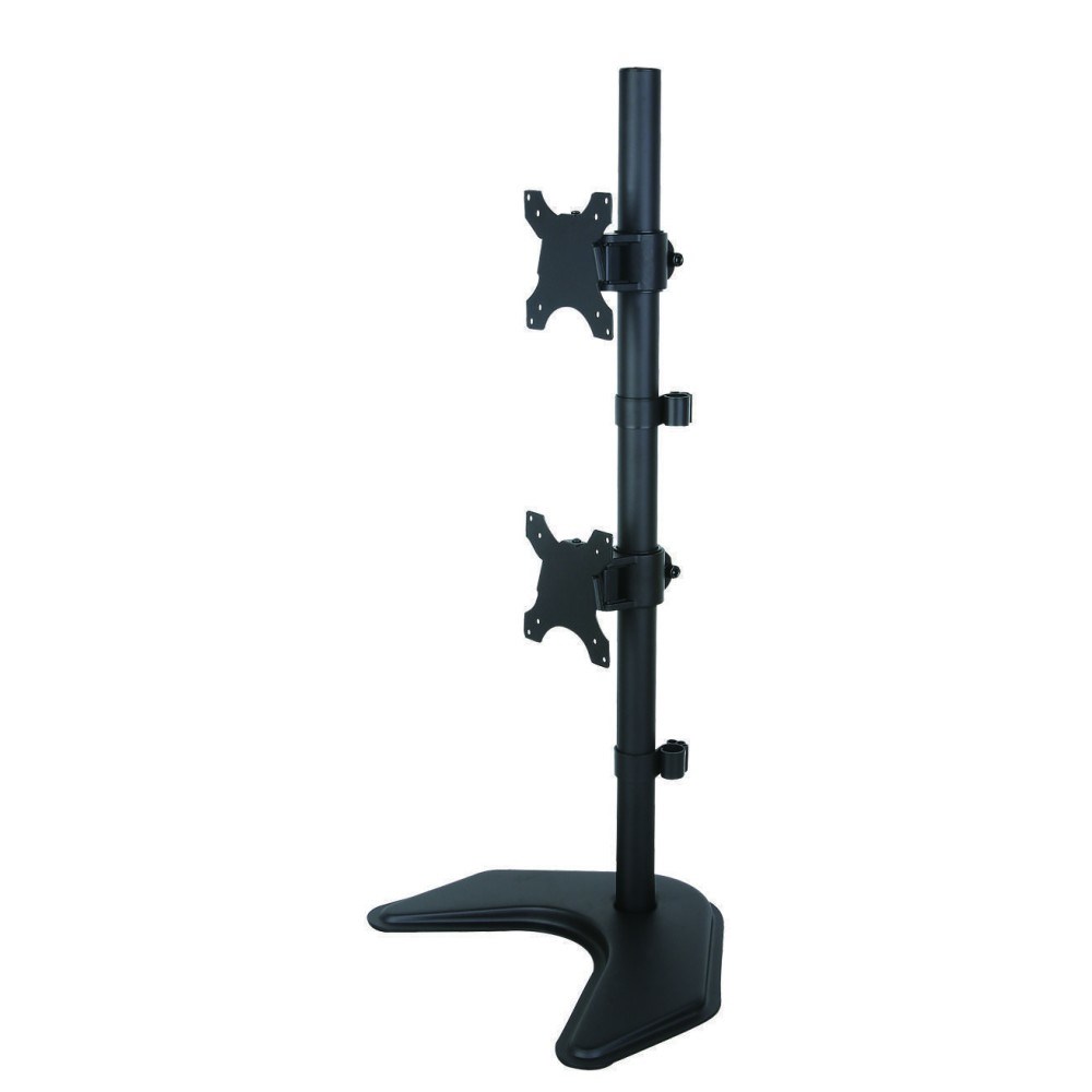 Mbajtëse tavoline për monitorë Techly ICA-LCD 2520V, për 2 monitorë 13"-27", VESA 75x75 100x100, e zezë