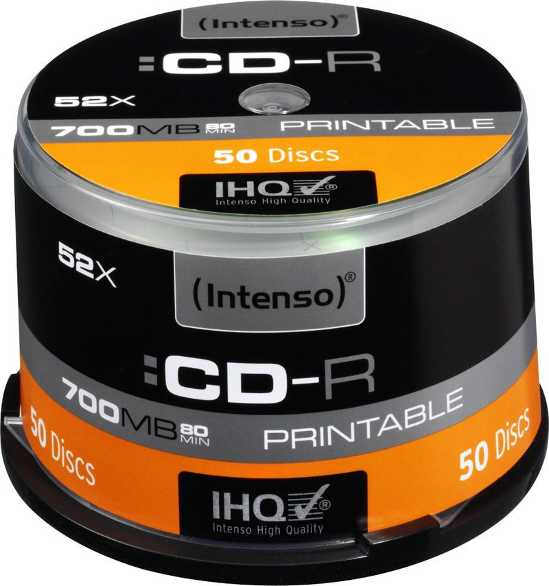 Disk Intenso CD-R 700 MB 52x, 50 copë