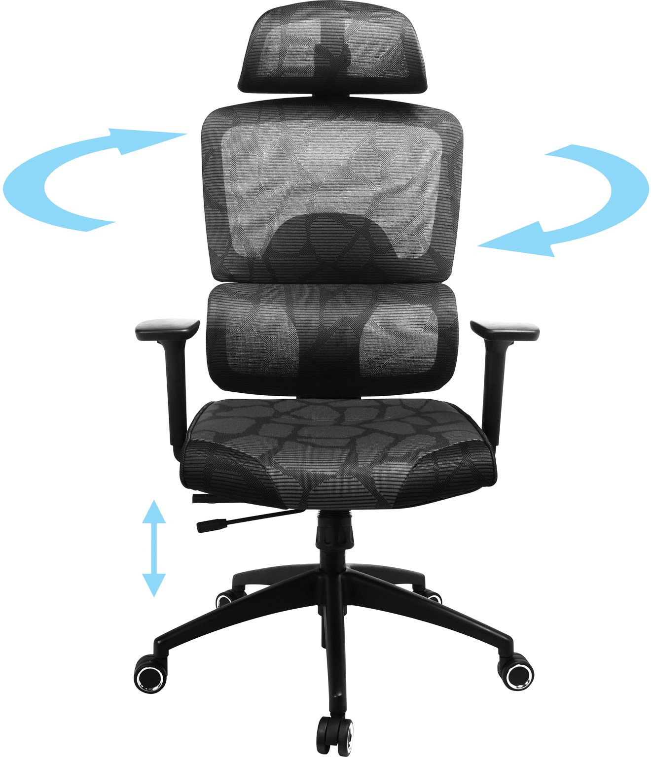Karrige gaming Sandberg ErgoFusion Gaming Chair Pro, ergonomike, rrjetë e zezë