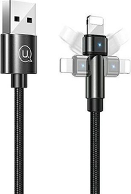Kabllo USB Usams SJ476USB01, USB A në Lightning, 1 m, e zezë