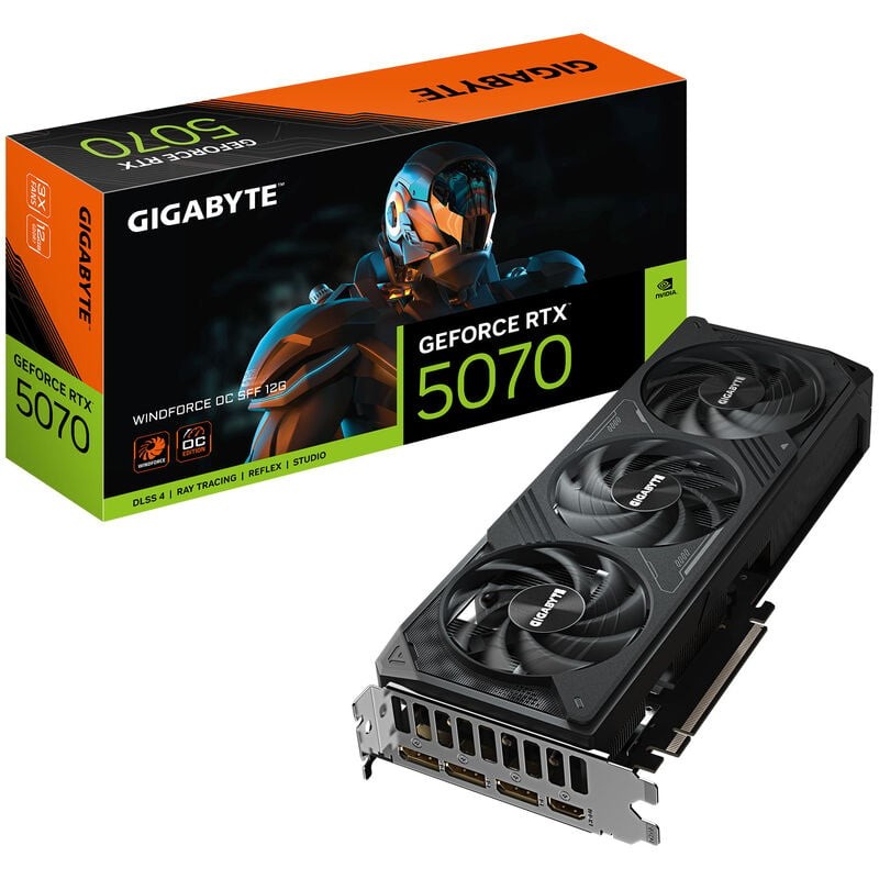 Kartë grafike GIGABYTE GeForce RTX 5070 WINDFORCE OC SFF, 12GB GDDR7, PCI-E 5.0